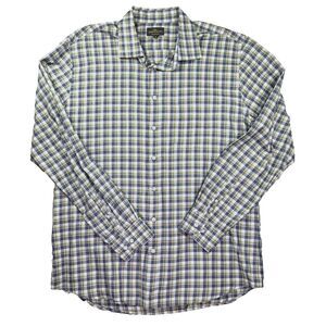 Rodd & Gunn Button Up Shirt XL‎ Blue Plaid Italian Checkered Business Casual